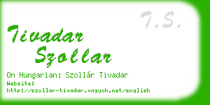 tivadar szollar business card